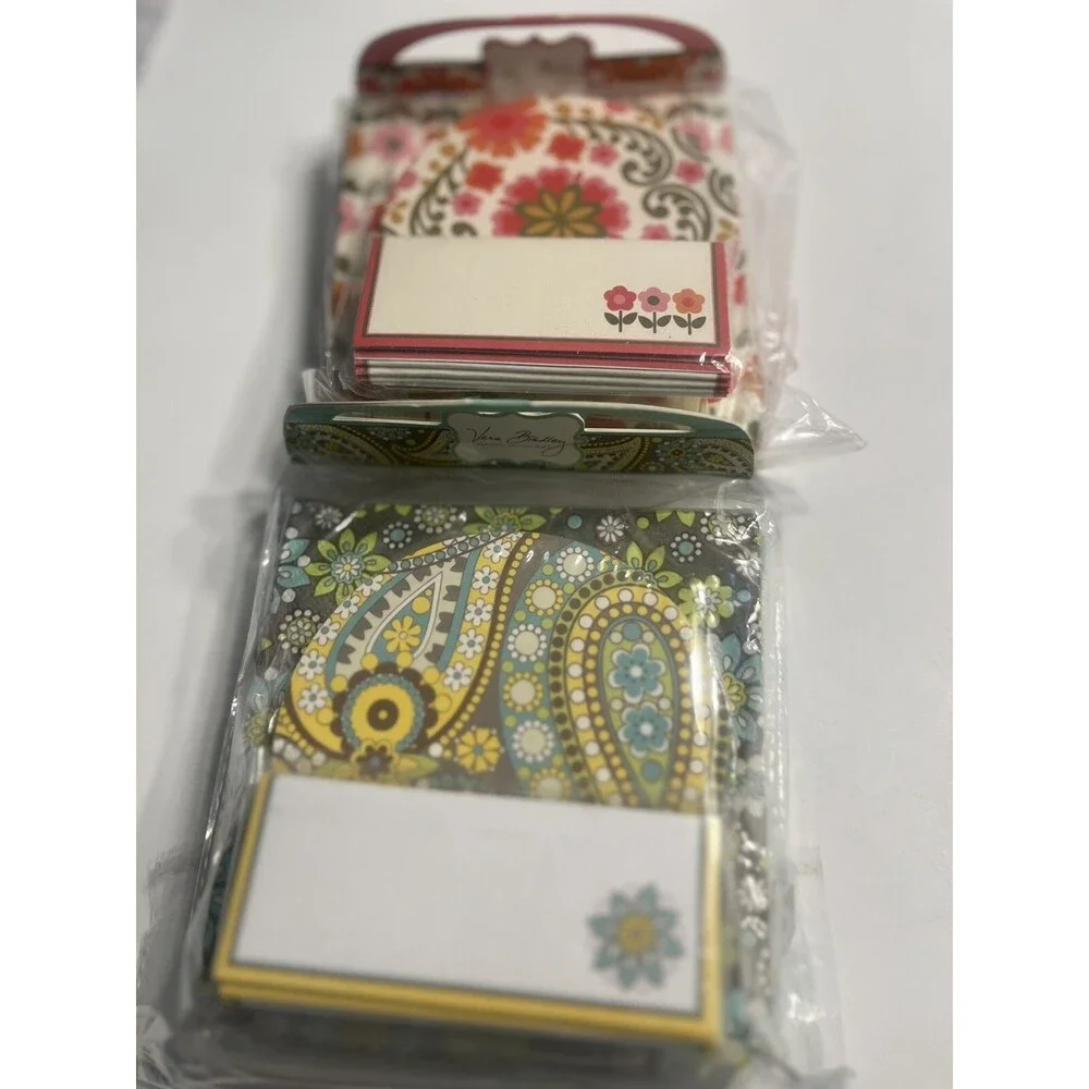 2 Vera Bradley Happy Hour Set, Napkins Coasters Place Cards Pink Green Yellow